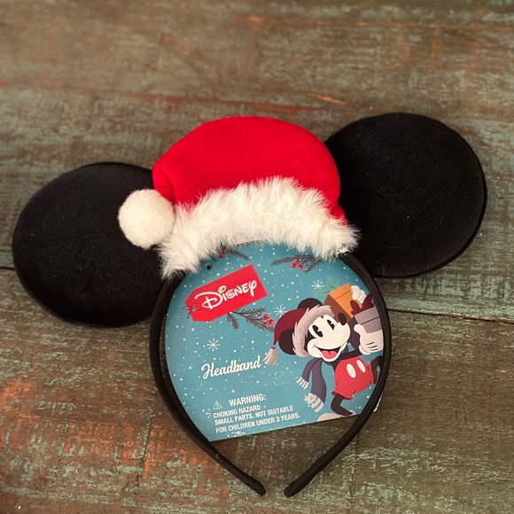 3 Claire’s Mickey Mouse Minnie Mouse Santa candy-cane Christmas headbands NEW! - Picture 2 of 4